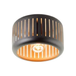 THIJS PLAFONDLAMP Ø27CM ZWART/GOUD
