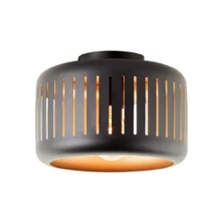 THIJS PLAFONDLAMP Ø27CM ZWART/GOUD