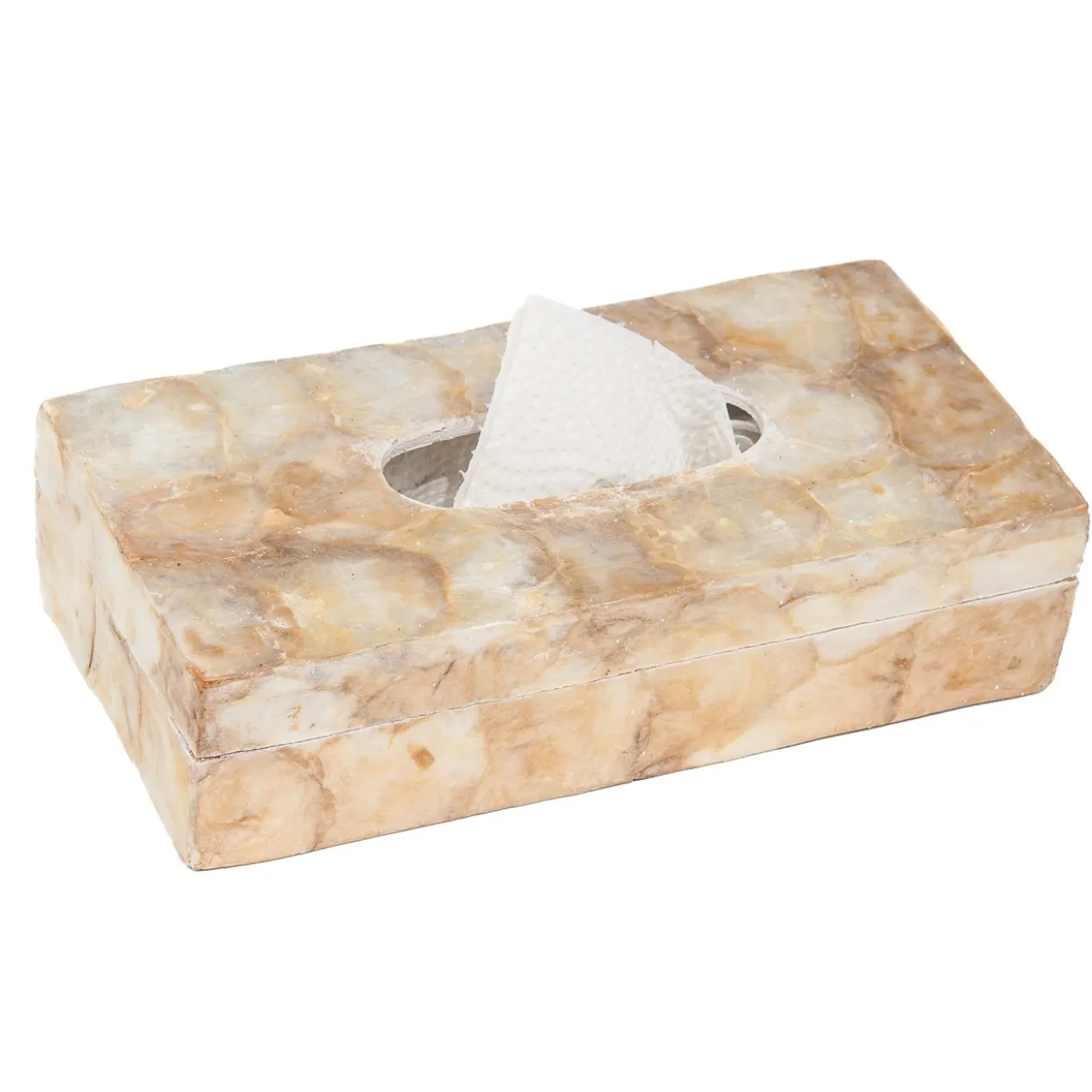 Tissue doos Parelmoer goud
