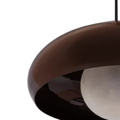 Tivo hanglamp rond metaal hoogglans bruin