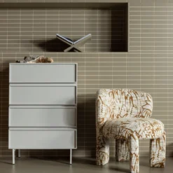 Tours ladekast 4 lades melamine/mdf zand