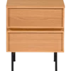 Tours ladekast/nachtkastje 2 lades melamine/mdf naturel