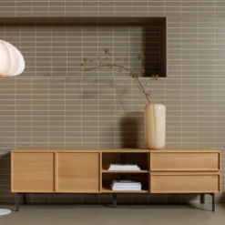 Tours tv meubel 180 cm melamine/mdf naturel