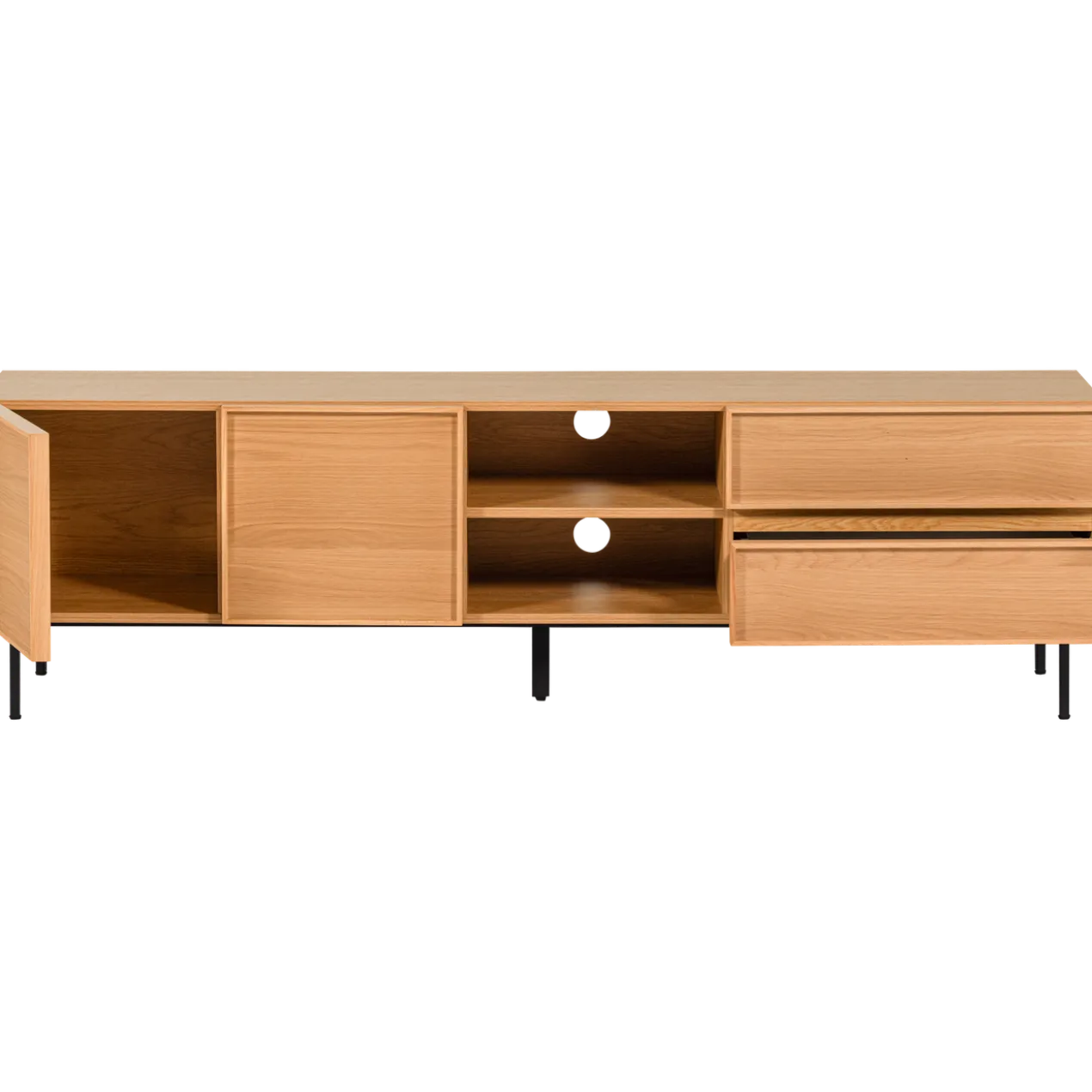 Tours tv meubel 180 cm melamine/mdf naturel