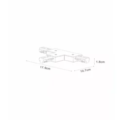 Track T-koppelstuk B-1-fase railsysteem zwart