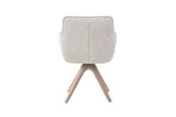 Tracy draaistoel wood stof beige