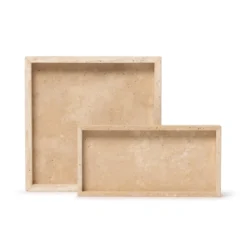 Travertine dienblad met rand 15x30cm tray