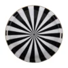 Tray set Candy Swirl enamel black & white, Set of 2pcs