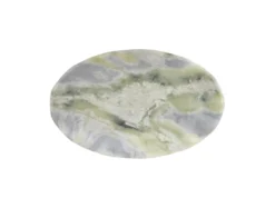 Tray Waved oval large marble himalayan green