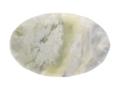 Tray Waved oval small marble himalayan green