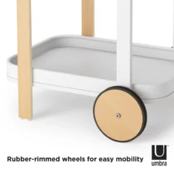 Trolley Bellwood bar en serveerwagen wit/naturel