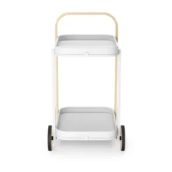 Trolley Bellwood bar en serveerwagen wit/naturel