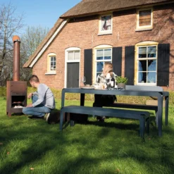 Tuinbank Bended Bench 140 pale green