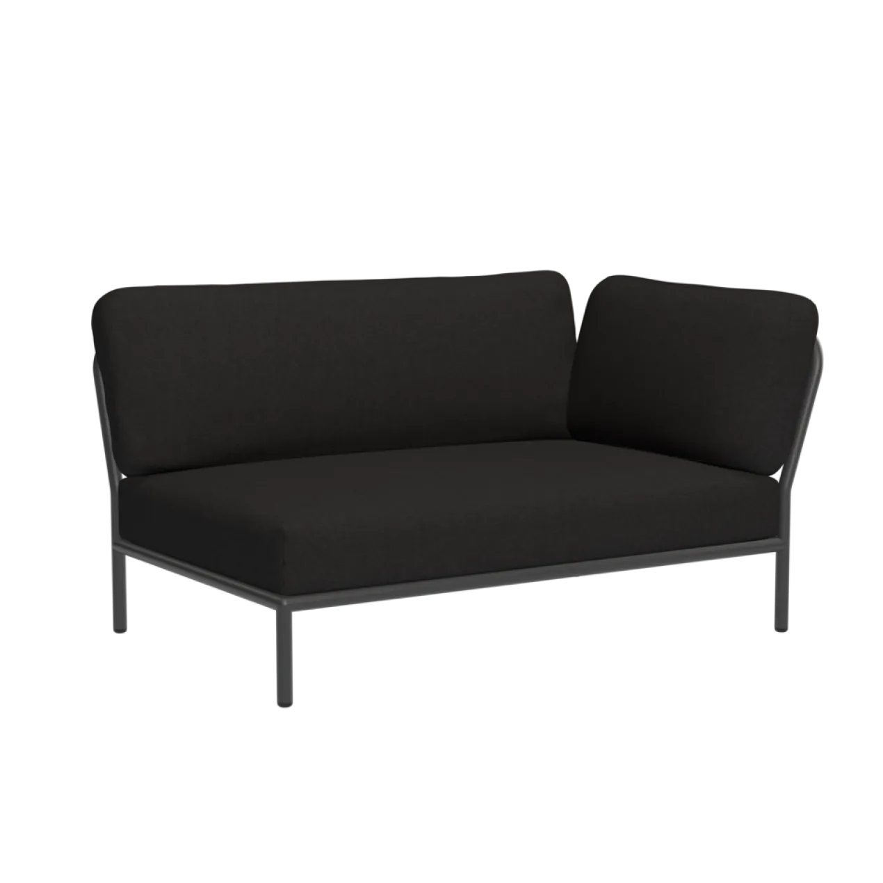 Tuinbank Level right corner charcoal