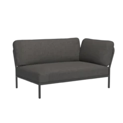 Tuinbank Level right corner dark grey