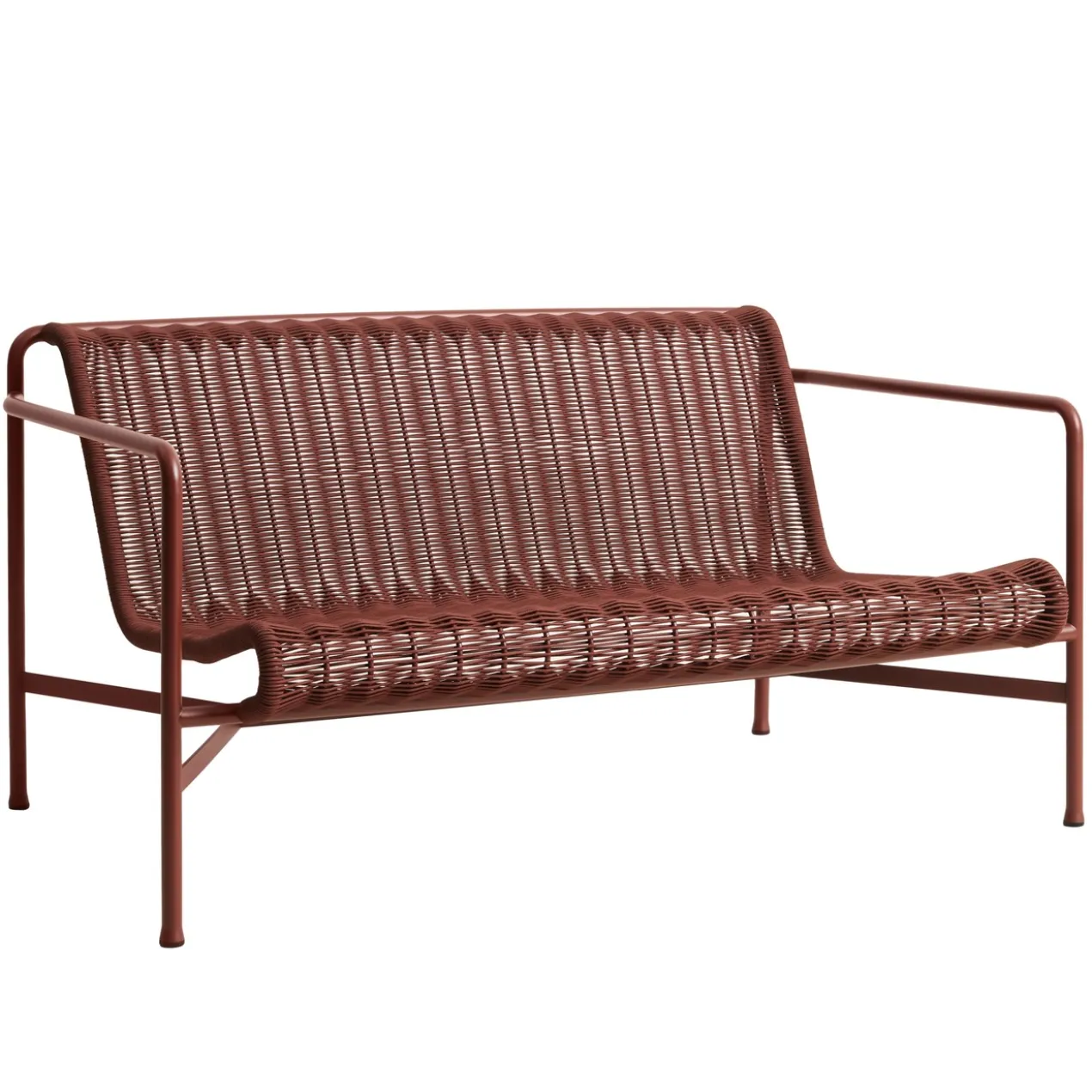 Tuinbank Palissade Cord Lounge iron red