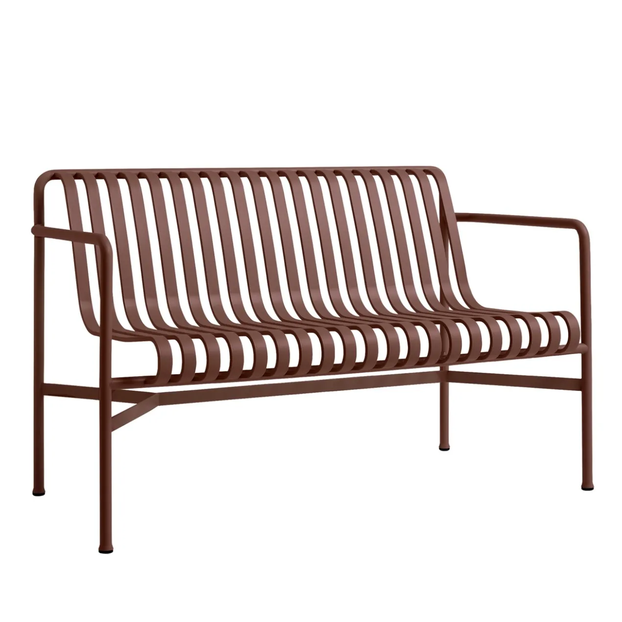 Tuinbank Palissade Dining met armleuning iron red