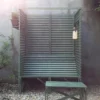 Tuinbank Patio Bench High Back gray blue