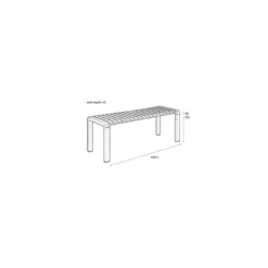 Tuin bank vondel 129,5x45 zwart