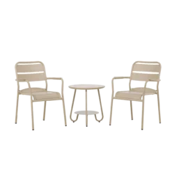 Tuin bistroset Caro aluminium Beige
