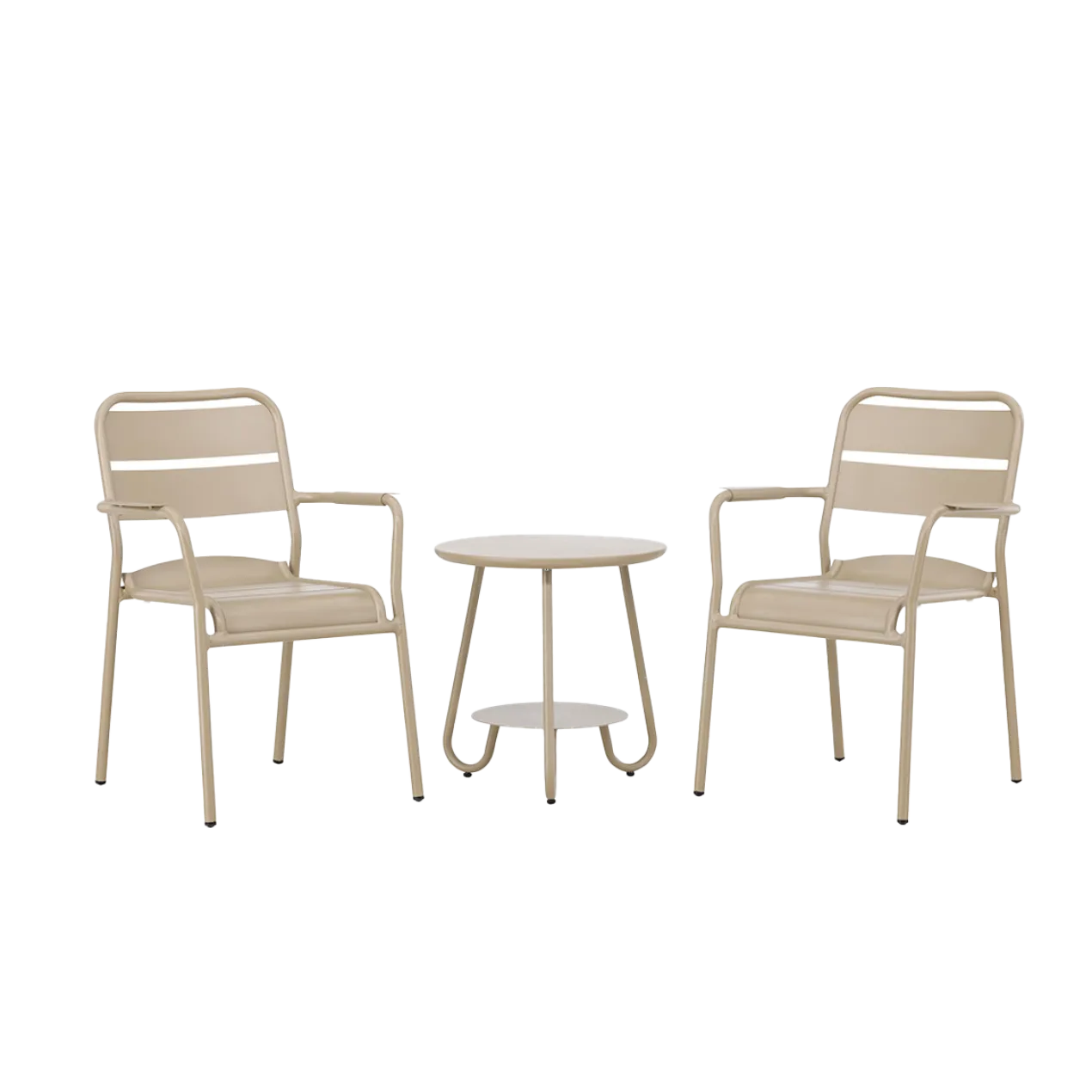 Tuin bistroset Caro aluminium Beige