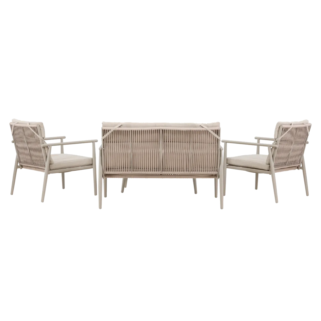 Tuin loungeset Margret beige - bank, stoelen & tafel