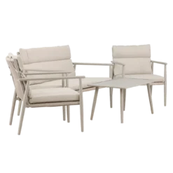 Tuin loungeset Margret beige - bank, stoelen & tafel