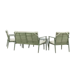 Tuin loungeset Margret - met zitkussens Groen - beige kussens