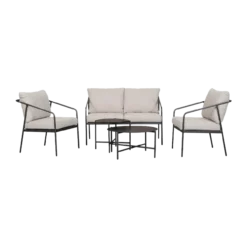 Tuin loungeset Nikki 5 delig - met zitkussens Grijs