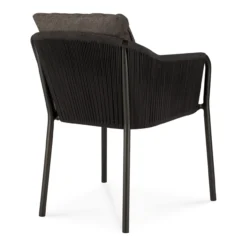 Tuinstoel Capitan met armleuning dark bronze/koord