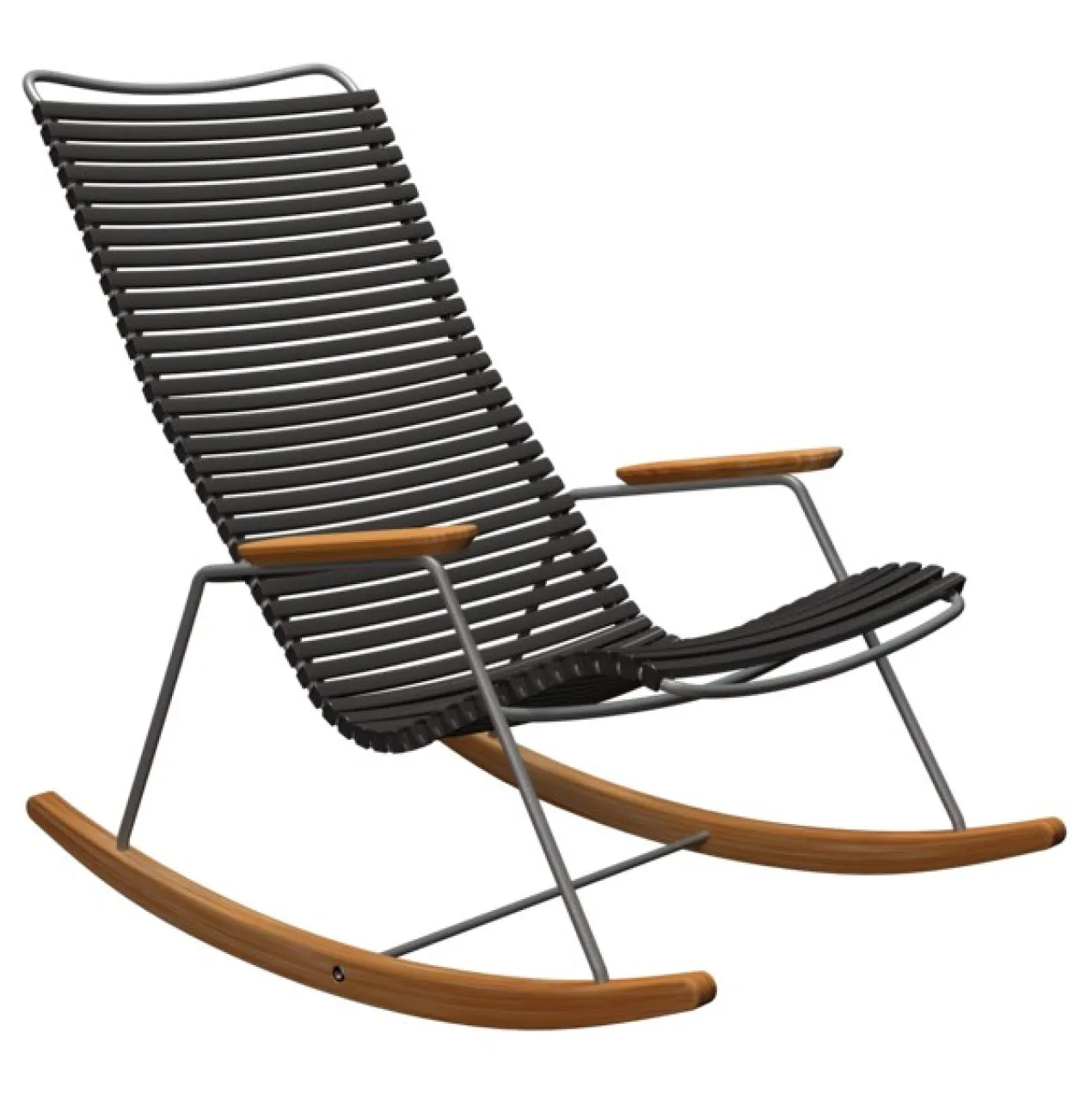 Tuinstoel Click rocking chair zwart