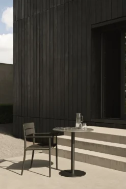 Tuinstoel Elin dark bronze/koord met armleuning