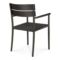 Tuinstoel Elin dark bronze/koord met armleuning