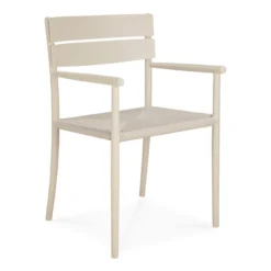 Tuinstoel Elin sand/koord met armleuning