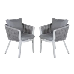 Tuinstoel Elly - set van 2 Grijs