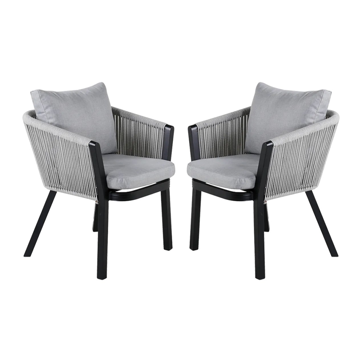 Tuinstoel Elly - set van 2 Zwart