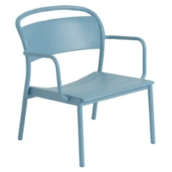 Tuinstoel Linear Steel lounge armchair pale blue