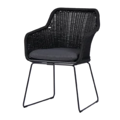 Tuinstoel Loki - met zitkussen Zwart