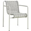 Tuinstoel Palissade Cord Dining met armleuning sky grey