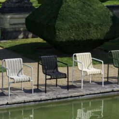 Tuinstoel Palissade Cord Dining met armleuning sky grey