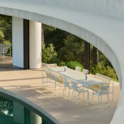 Tuinstoel Palissade Cord Dining met armleuning cream white