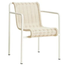 Tuinstoel Palissade Cord Dining met armleuning cream white