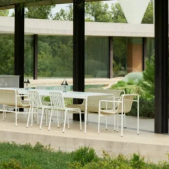 Tuinstoel Palissade Cord Dining met armleuning cream white