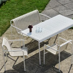 Tuinstoel Palissade Cord Dining met armleuning cream white