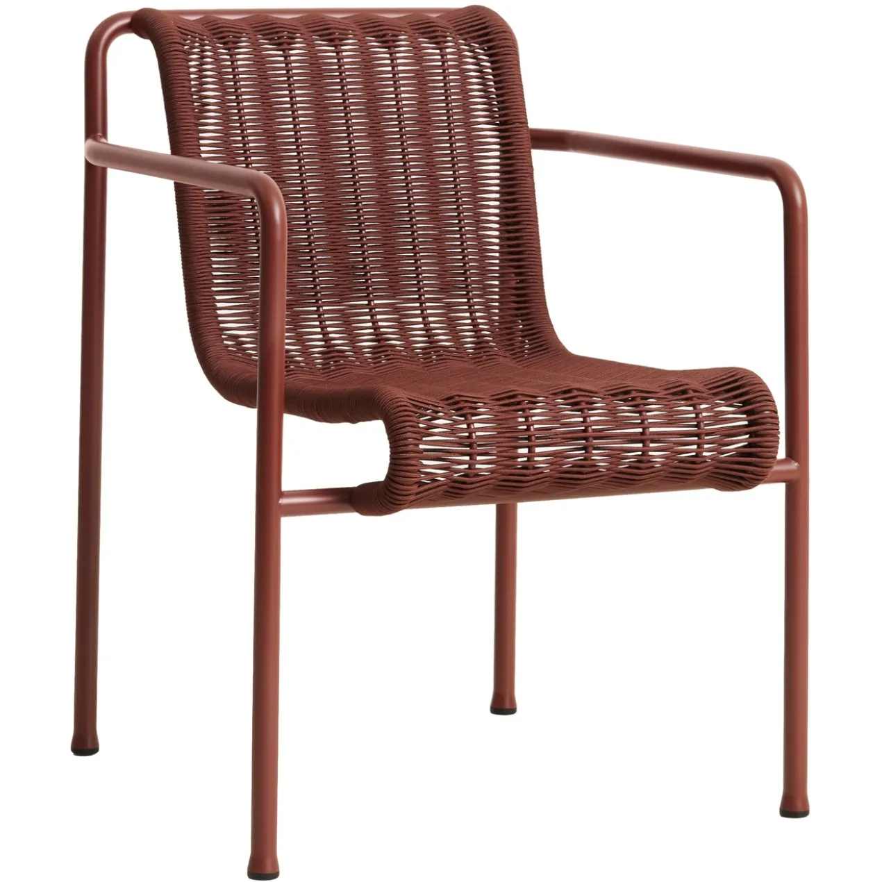 Tuinstoel Palissade Cord Dining met armleuning iron red