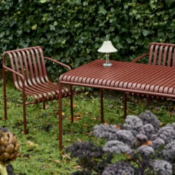 Tuinstoel Palissade Dining met armleuning iron red