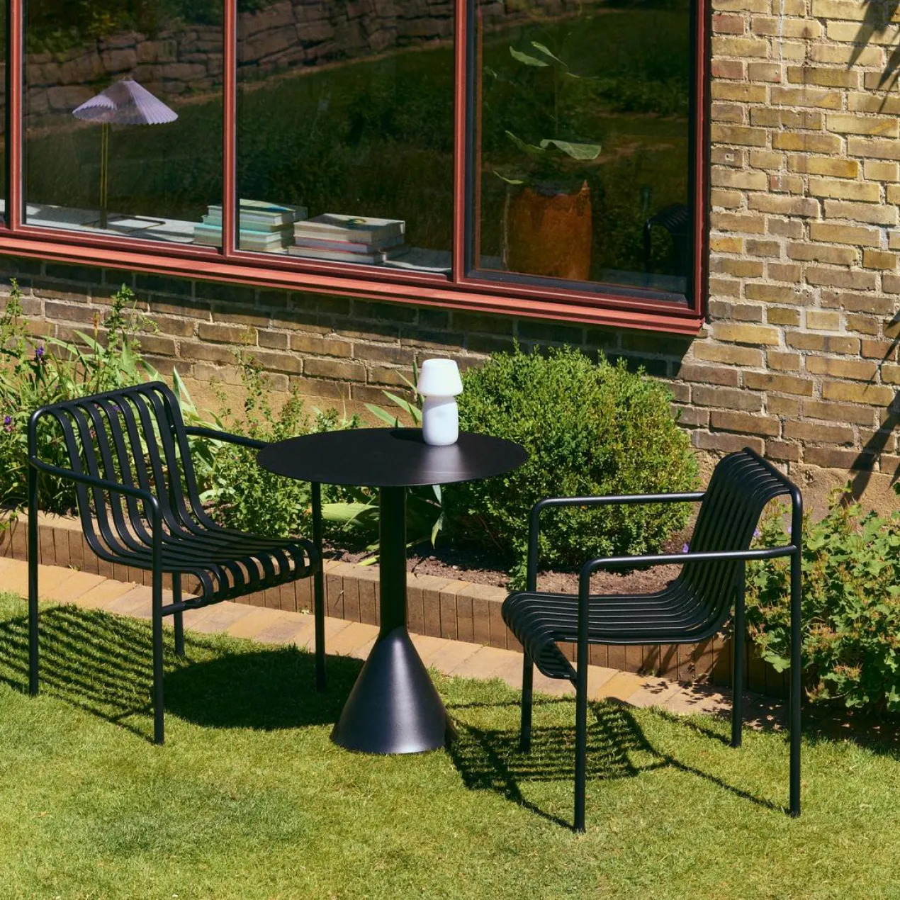 Tuinstoel Palissade met armleuning anthracite