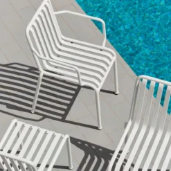 Tuinstoel Palissade met armleuning cream white