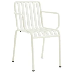 Tuinstoel Palissade met armleuning cream white