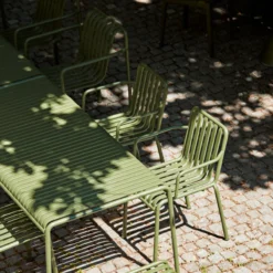 Tuinstoel Palissade met armleuning olive